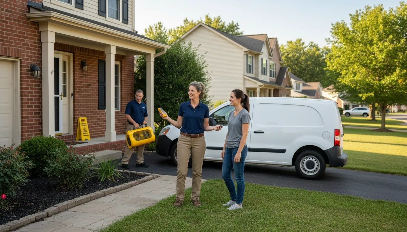 Residential water damage restoration in Pea Ridge, WV